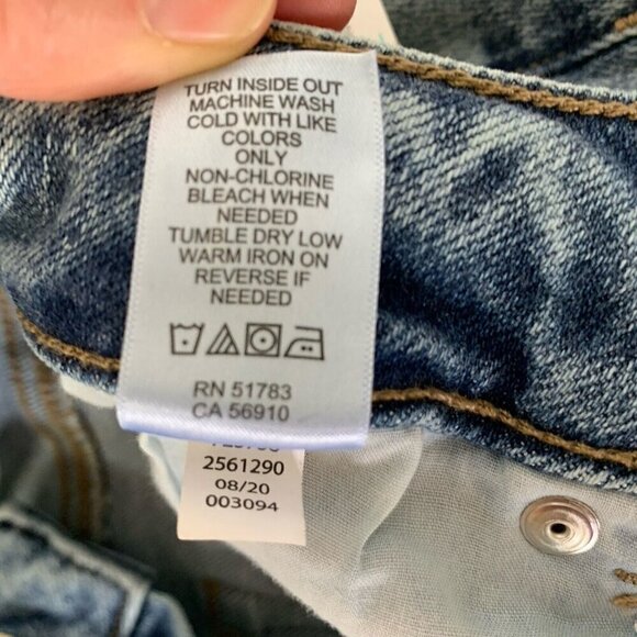 Maurices Flare Denim Flex High Rise Blue Jeans Size 10 XLong Distressed NWT - Picture 10 of 11